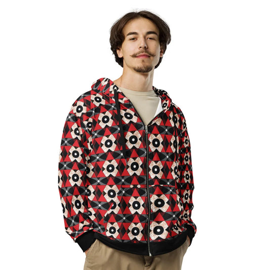 Burning Shield (Unisex zip hoodie)